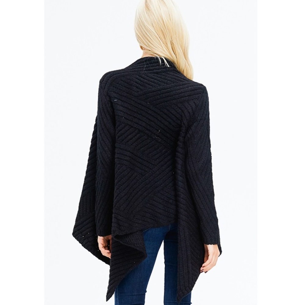 NWT HEAVYWEIGHT & WARM!  Knit Waterfall Cardigan - Picture 3 of 7